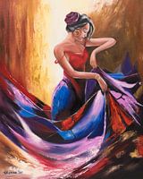 Spanische Tänzerin.