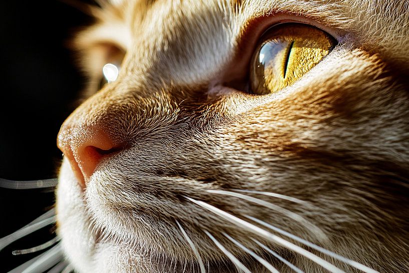 Œil de chat détaillé en gros plan par Imperial Art House
